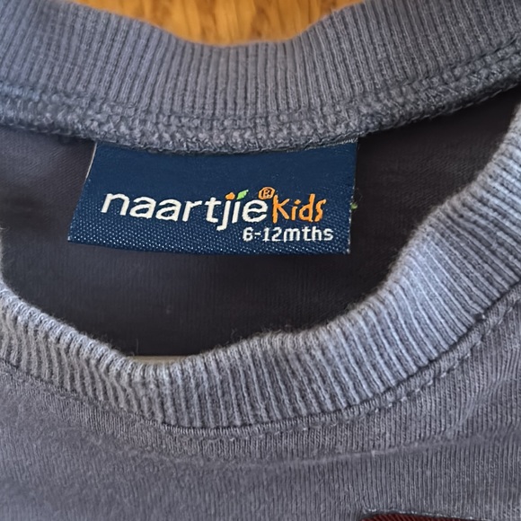 Naartjie Kids Blue Dusty Long Sleeve T Shirt Top Sz 6-12 mos - Picture 5 of 6